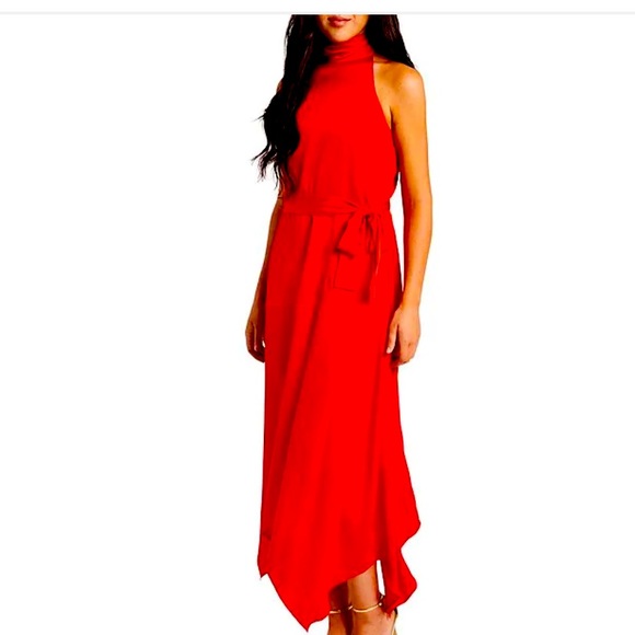 Vince Camuto Dresses & Skirts - NWT $109 Vince Camuto
Sleeveless Halter Mock Neck Satin Red Dress